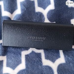 Authentic Burberry Sunglasses Case Black Textured Hard Shell